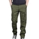 thumbnail image 2 of Pantalones largos para hombre con cierre de velcro, cintura elástica, cordones, múltiples bolsillos, tirantes en las piernas, pantalones deportivos de licra., 2 of 7