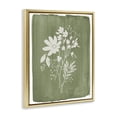 thumbnail image 3 of Stupell Industries Wildflowers on Olive Green Gold Framed Floater Canvas Wall Art, design by Stephanie Ryan, 31 x 25, 3 of 9
