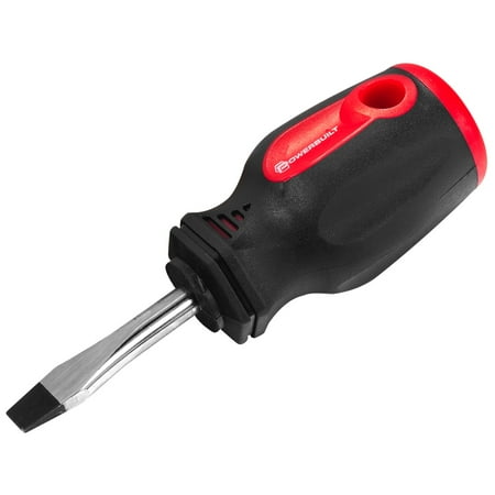 UPC: 0028907473048 | Powerbuilt 1/4 Inch Slotted Screwdriver with Double Injection Handle – 646170