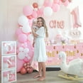 thumbnail image 4 of 4 Pcs Miss Onederful 1st Birthday Tablecloths - Rectangular Pink Gold Table Covers 1st Birthday Decorations for Girls Kids One Year Old Baby Shower Party Supplies, 51 x 86.6 Inch, 4 of 7