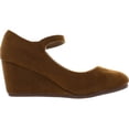 thumbnail image 2 of Forever Link Womens Patricia-05 Mary Jane Strap Faux Suede Wedge Pumps, 2 of 4