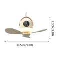 thumbnail image 3 of TOPRenddon Smart Ceiling Fan Light with Rechargeable Battery, 360° Portable Camping Fan & Adjustable Night Light, Type-C Hanging Desk Fan for Bedroom/Tent/Office,Beige, 3 of 7