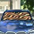 thumbnail image 4 of ALAZA Abstract Wavy Line Pattern Windshield Sun Shade Car Foldable Visor Block UV Rays Protector 55"x27.6", 4 of 8