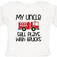 thumbnail image 4 of Inktastic Uncle Firefighter for Nephew Boys or Girls Long Sleeve Baby Bodysuit, 4 of 5