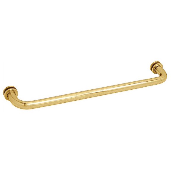 CRL SDTBS24BR Polished Brass 24" Single-Sided Towel Bar for Glass