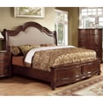 thumbnail image 2 of FOA Marcella 4pc Brown Solid Wood Bedroom Set-Queen+Nightstand+Dresser+Mirror, 2 of 9