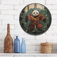 thumbnail image 3 of WOBOGO Samurai Panda Pattern Acrylic Wall Clock Battery Operated 11.9in Silent No Tick Bedroom Living Room Office Classroom Decoration, 3 of 10