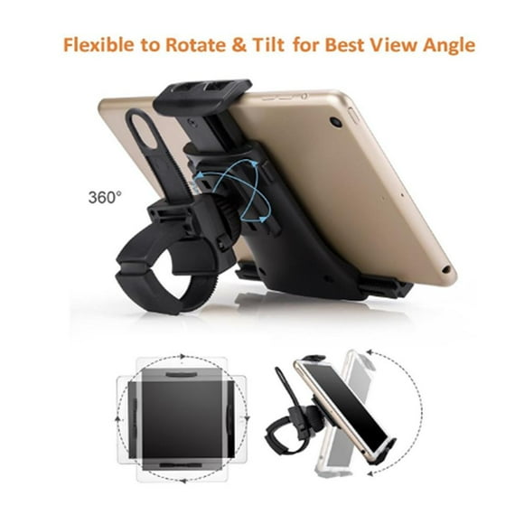 Soporte para carrito de teléfono ajustable, anticaída, con cabezal giratorio de 360 grados, accesorios para carrito para adultos