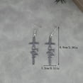thumbnail image 4 of Custom Name Stainless Steel Dangle Earrings Religion Jewelry Customized Cross Nameplate English Letters Drop Earring Gift, 4 of 5
