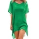 thumbnail image 1 of Ropa de playa para mujer Vestido de gasa con borlas Traje de baño Top a prueba de sol, Verde Eigraketly AP002175-03, 1 of 5