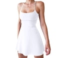 thumbnail image 2 of TAGOLD Womens Camis Sleeveless V-Neck Dress Solid Color Adjustable Hem Strap Summer Casual Loose, 2 of 4
