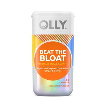 OLLY Beat the Bloat  Supplement, Digestive Support, 25 Ct