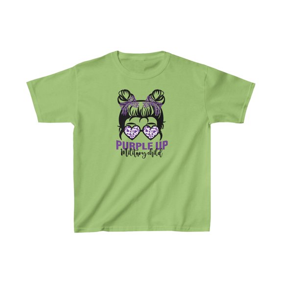 Military Kids t-shirt, Purple Up for Army Kids, Unisex Kids Tees Sz 4-20