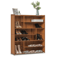 thumbnail image 1 of Magshion Bamboo 7 Tiers 29 Pairs Modern Shoes Rack, Doorless Storage Shelf, Brown, for Entryway, 1 of 1