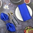 thumbnail image 3 of NUZYZ Dinner Napkin Satin Anti-wrinkle Surface Solid Color Washable Seamless Royal Shine Glamor Table Decor for Hotel Restaurant Dining Banquet Wedding Luxurious Party Napkins,Champagne, 3 of 8