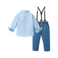 thumbnail image 2 of Baby Boy Clothes Suits Toddler Shirt Suspender Pants Outfit Sets Gentleman Wedding Suit 1-5 Years, 2 of 14