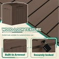 thumbnail image 2 of 30 Gallon Resin Deck Box 2 Pack Outdoor Indoor Waterproof Storage Box for Patio Furniture Pool Accessories Storage for Cushion Garden Tools (Brown, 2 Pack), 2 of 7