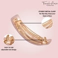 thumbnail image 4 of French Amie Curved Oblong Large Celluloid Handmade Hair Barrette for Women, 4 of 46