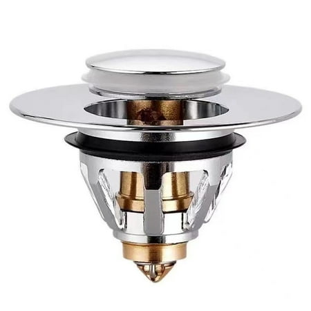 

Feiruifan Porous Filter Design Smooth Surface Thickened Design Drain Filter Smooth Surface Anti-rust Stainless Steel Bathroom Sink Drain Plug for Home Improvement