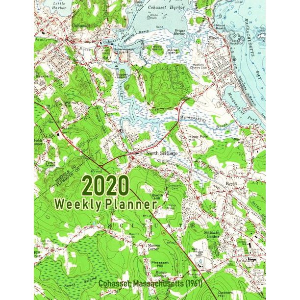 2020 Weekly Planner Cohasset, Massachusetts (1961) Vintage Topo Map