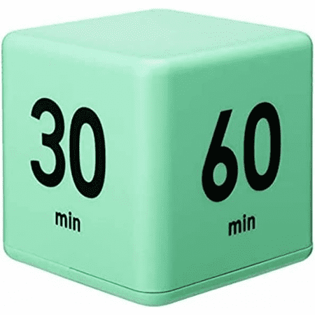 

JUSTUP Cube Timers Cube Kitchen Timer Gravity Sensor Flip Timer Cube Countdown Timer 2.6 Inch Timer Square Workout Timer Exercise Timer 15-20-30-60 Minutes for Time Management (Green)