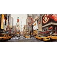 thumbnail image 2 of Mannarini, John B. 24x14 White Modern Wood Framed Museum Art Print Titled - Times Square Perspective, 2 of 4