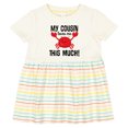 thumbnail image 3 of Inktastic My Cousin Loves Me Boys Girls Baby Dress, 3 of 5