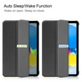 thumbnail image 2 of ELEHOLD Folding Rugged Case for iPad 10.9 inch 2022 10th Gen PU Leather Case Cute Stylish Pattern Kickstand Magnetic Auto Wake/Sleep Folio Slim Shockproof Case For iPad 10th Gen 10.9" 2022 ,Black, 2 of 8
