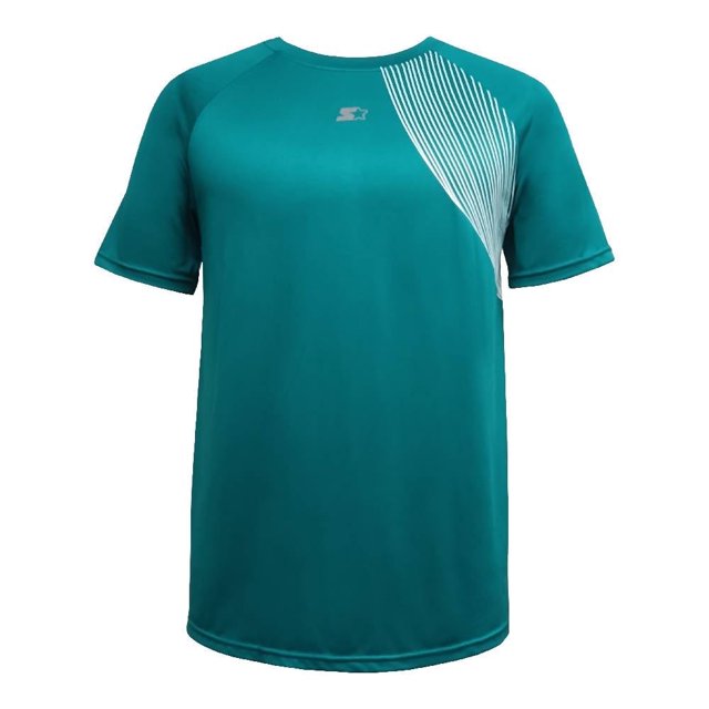 Playera Starter Talla EG Deportiva Manga Corta con Detalle en el Hombro Verde