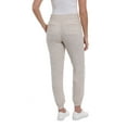 thumbnail image 3 of Briggs Women's Linen Blend Relaxed Fit Jogger Sweatpants, Beige Medium, 3 of 4