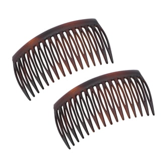French Celluloid Toothed Hair Combs 8 Inch Set of 2 for Women Men Tortoise Shell Amazon.com : Parcelona French Bordered Large 8” Celluloid  main image 3