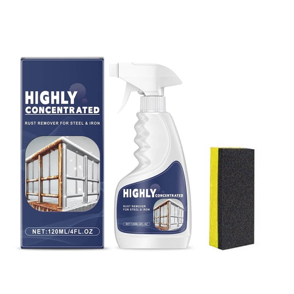 HuiXinOu Heavy-Duty Rust Remover 4 Oz Multi-Purpose Metal Cleaner Fast-Acting Formula for Metal Stainless Steel Automotive Parts Rust Removal and Maintenance