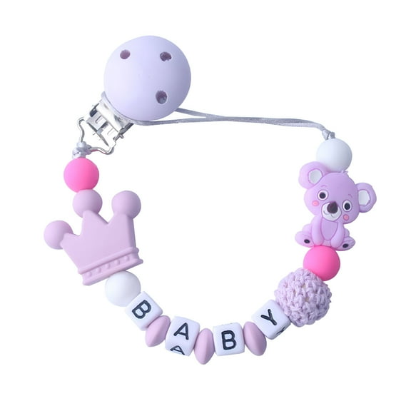 VANIDO Silicone Pacifier Clip Beads Pacifier Clip Holder for Baby Boys Girls Flexible Pacifier Clips for Baby for Newborn Holder Clip