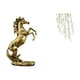 thumbnail image 1 of Figura de caballo hecha a mano, decoración de mesa con hojas , calcomanía de pared, elegante mural artístico para hoteles, estanterías, chimenea, 1 of 8