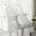 thumbnail image 4 of VOGOL White Birds Embroidered Sheer Curtains, Window Curtain Sheer Voile Panels for Living Room Bedroom, 52x84, Set of 2, Rod Pocket, 4 of 7