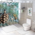 thumbnail image 7 of Orinice  Ocean Beach Shower Curtain Sea Turtle Inspirational Quote Bathroom Curtains Summer Tropical Scenic Starfish Shell Nature Landscape Nautical Coastal Funny Bathtub Decor Set  36x72, 7 of 7