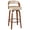 White, variant on AHB 26" Swivel Bar Stools Set of 1, Counter Height Barstools with Back and Arms, Faux Leather PU Upholstered Chairs with Walnut Wood Frame for Kitchen Island Home Bar Cafe