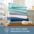 thumbnail image 6 of TOWN & COUNTRY BASICS 4-Piece Waffle Woven Terry Stripe Hand Towel Set, 20"x30", 100% Cotton, Quick Dry, Aqua, 6 of 8