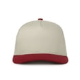 thumbnail image 2 of Outdoor Cap OC560 Two-Tone 5-Panel Cap-Ivory-Cardinal, 2 of 8