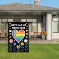thumbnail image 3 of Amhnf Hate Has No Home Here Rainbow Heart Garden Flag For Home Outdoor Garden Yard Decor 12x18 inch, 3 of 5