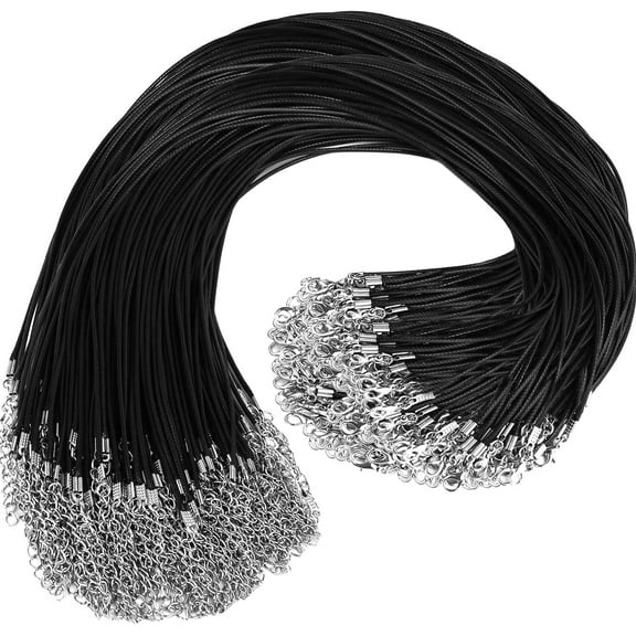 100Pcs Premium Leather Necklace Chains Bracelet Cord with