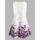 thumbnail image 2 of Tapa de camiseta de camisetas de mariposa floral de talla grande Rosegal Camisetas sin mangas de talla grande, 2 of 5