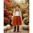 thumbnail image 5 of 2Bunnies Girls' 12M-10yr Peony Lace Straight Long Sleeve Knee Flower Girl Dress, 5 of 7