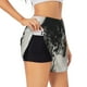 thumbnail image 1 of Balery Double Exposure Cat Forest Pantalones cortos deportivos para mujer con forro y dos bolsillos, elásticos, para entrenamiento, gimnasio, yoga-XX-Large, 1 of 7