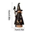 thumbnail image 3 of Vintage Primitive Witch Trio Halloween Decor, Set of 3 Rustic Wooden Witch Figurines Farmhouse Halloween Tabletop Decorations for Mantel Shelf Desk Home Fall Party Decor Gift, 3 of 6