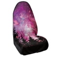 thumbnail image 2 of POLERO Purple Starry Forest Pattern Terry Cloth Car Seat Cover Washable, for Van Automotive Front Seat Suitable for Cars Trucks, 2 of 7