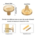 thumbnail image 3 of Ryvnso Gold Flower Cabinet Knobs Kitchen Door Round Pulls Drawers Dresser Cupboard Knob Set of 4, 3 of 8