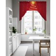 thumbnail image 4 of Merry Christmas Kitchen Curtains Swag Valance for Windows/Bathroom/Cafe, Decorative Sparkles Holiday New Year Rod Pocket Drape Panel Swag Curtains Valance for Bedroom/Living Room 56"x36", 4 of 6