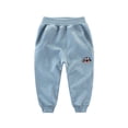 thumbnail image 2 of LYMAYTER Baby Boys Cotton Jogger Pants Solid Color Elastic Waist Sweatpants Casual Sports Bottoms 1-9Y, 2 of 8