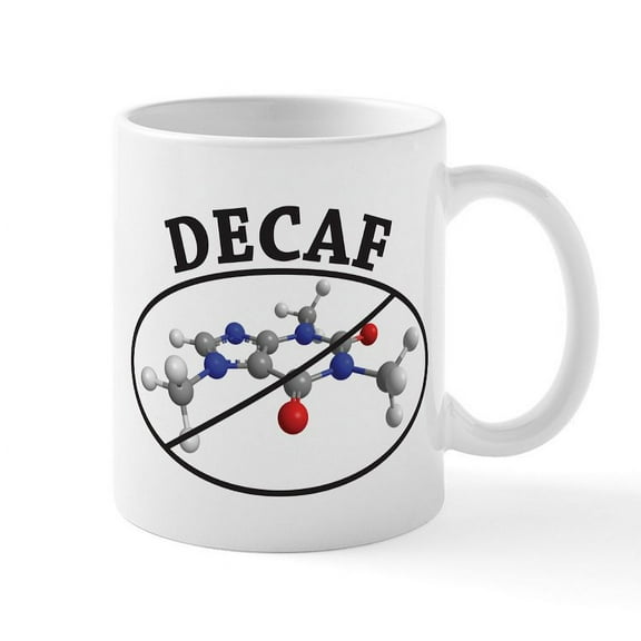 CafePress - Decaf Mug - 11 oz Ceramic Mug - Novelty Coffee Tea Cup